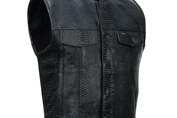 Mens Leather Riding Vest