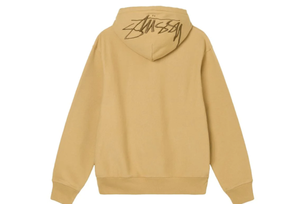 Stussy Back Hood App Hoodie Tan