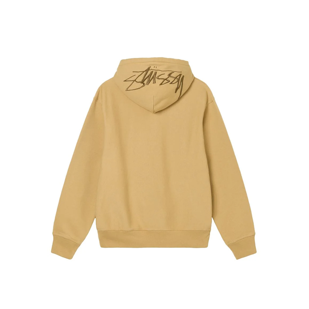 Stussy Back Hood App Hoodie Tan