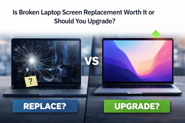 broken laptop screen replacement Adelaide