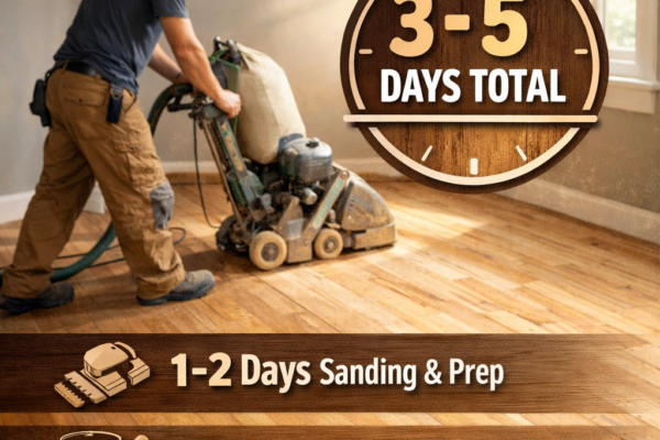How Long Does Hardwood Floor Sanding Take for a 3-Bedroom Home