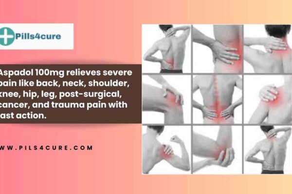 Aspadol 100mg pain relief for back, neck, shoulder, knee and joint pain with fast action for injury, surgery and chronic pain support