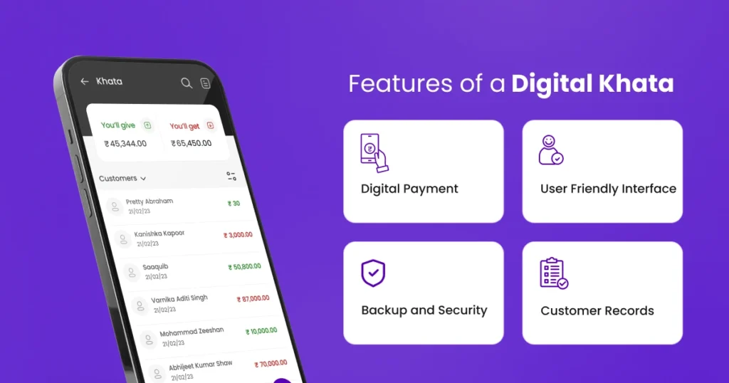 Features of Digital Udhar Khata