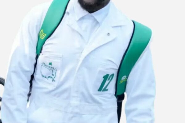Masters Tournament 2026 Kevin Hart Caddies White Jumpsuit