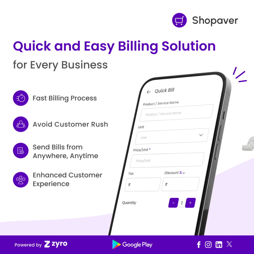 One Click Billing with Quick Billing Software