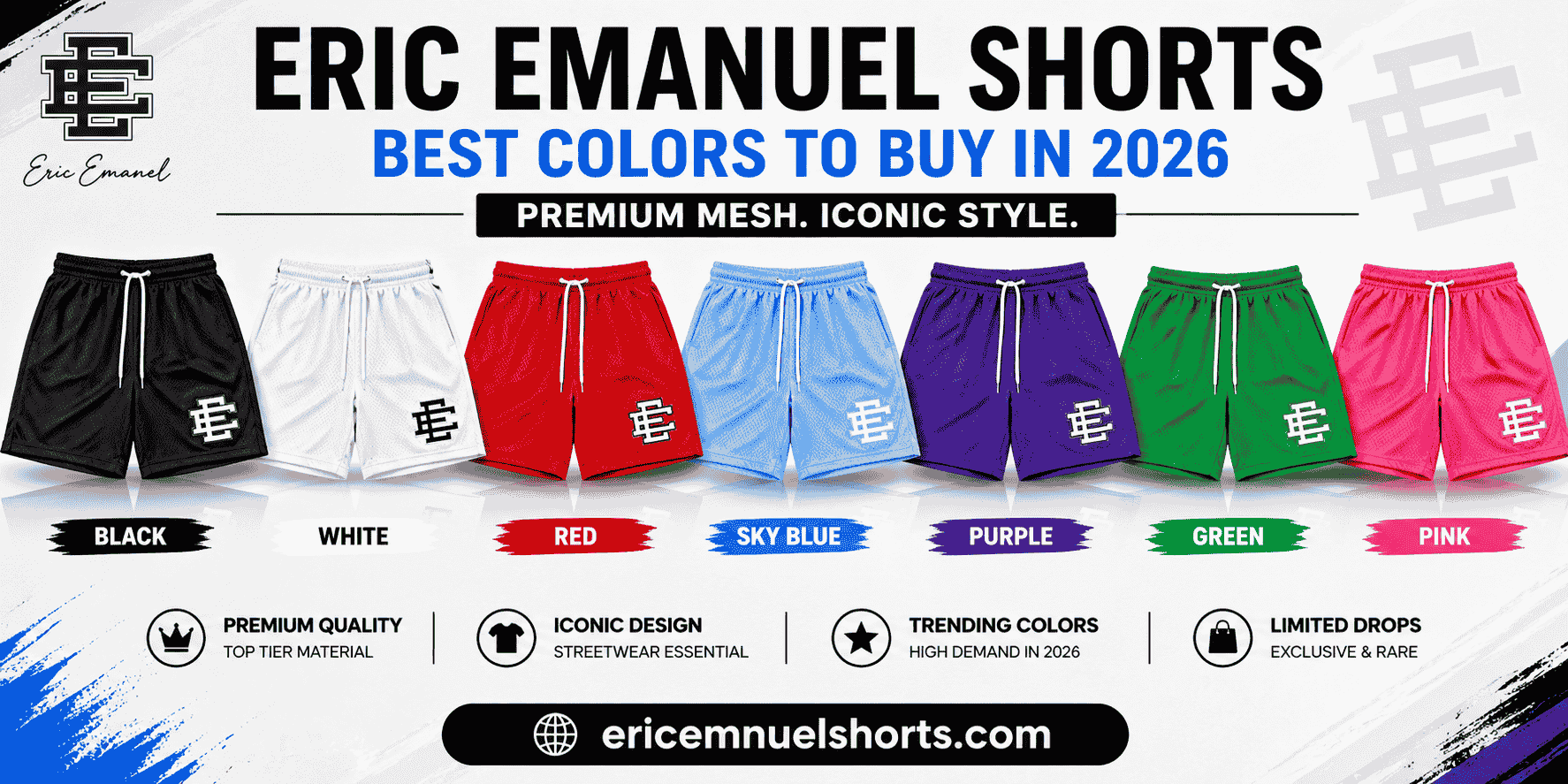 Eric Emanuel Relaxed Fit Athletic Shorts Style
