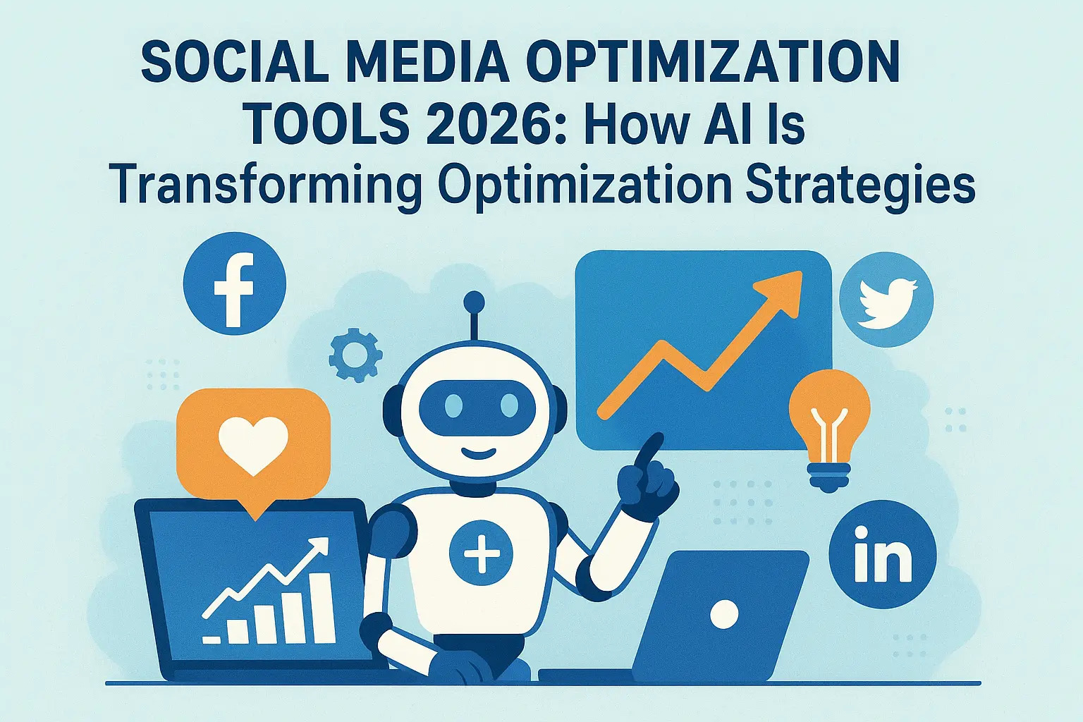 Business marketer using AI social media management tool dashboard for automated marketing and analytics in 2026