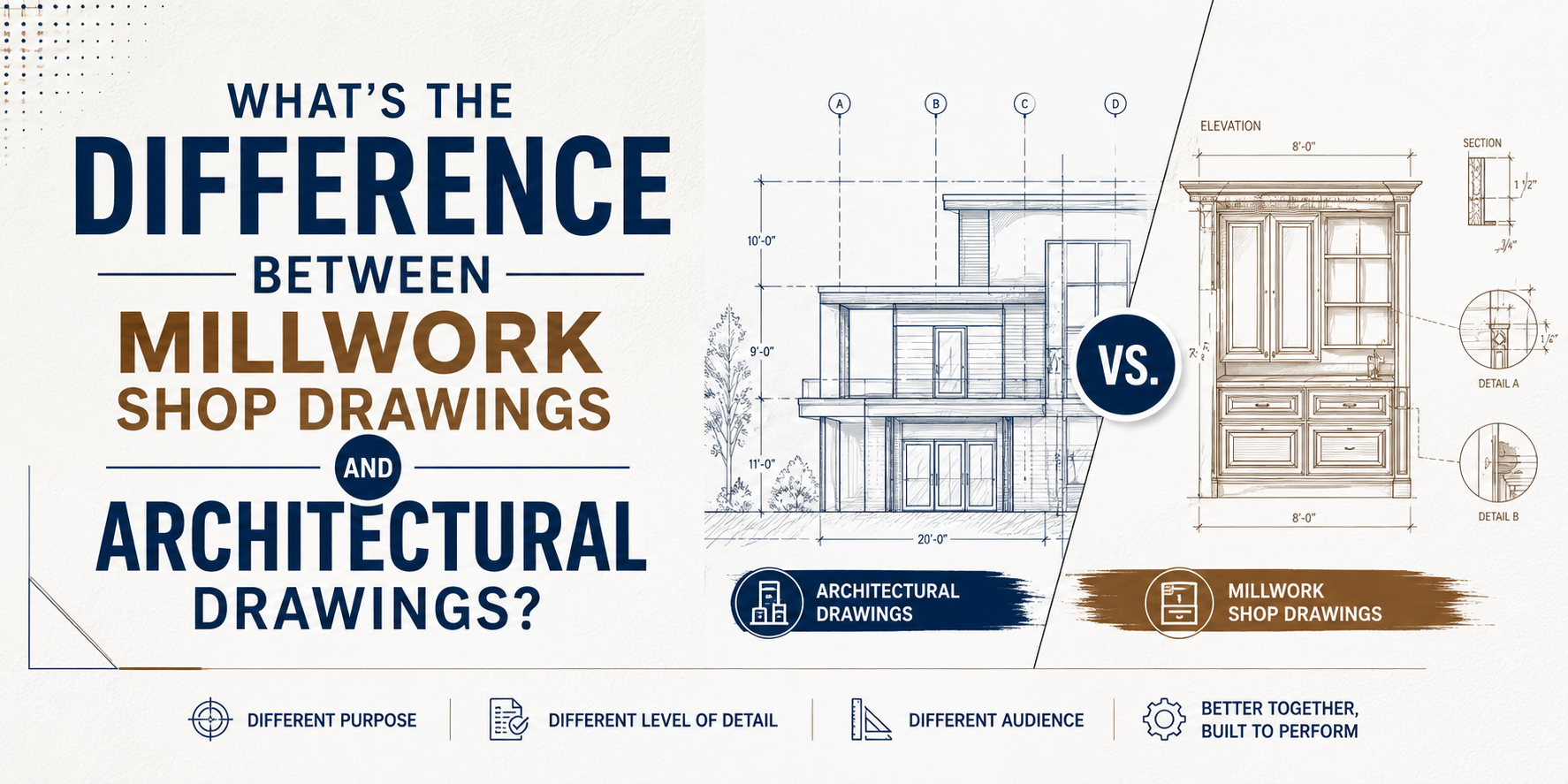 Difference Between Millwork Shop Drawings and Architectural Drawings