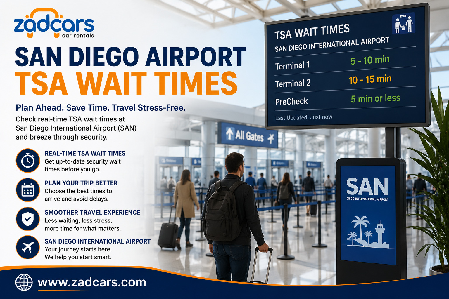 San Diego Airport TSA wait times