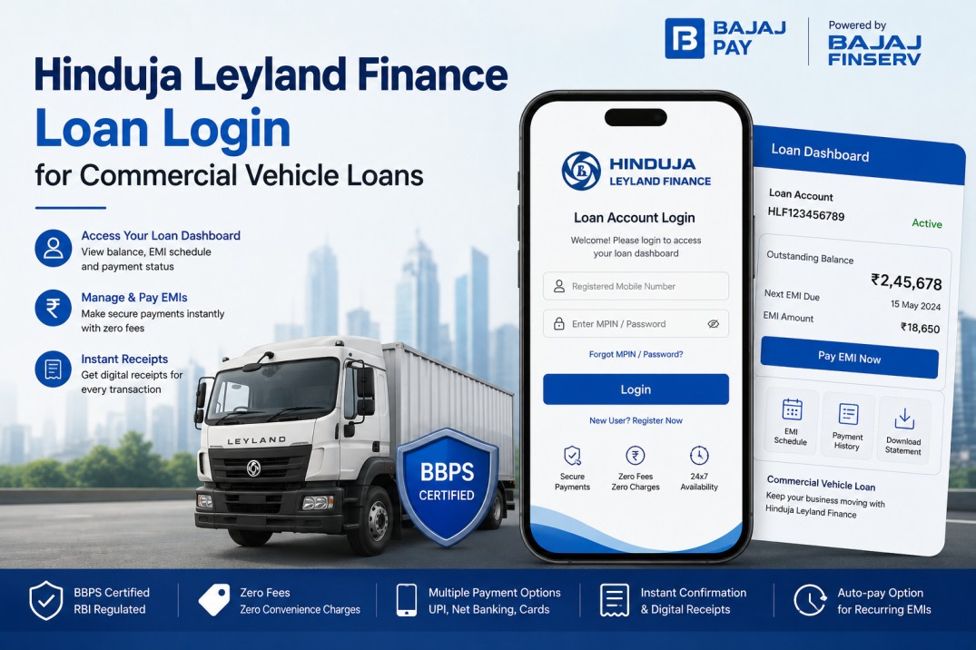 Hinduja Leyland Finance Loan Login for Commercial Vehicle Loans