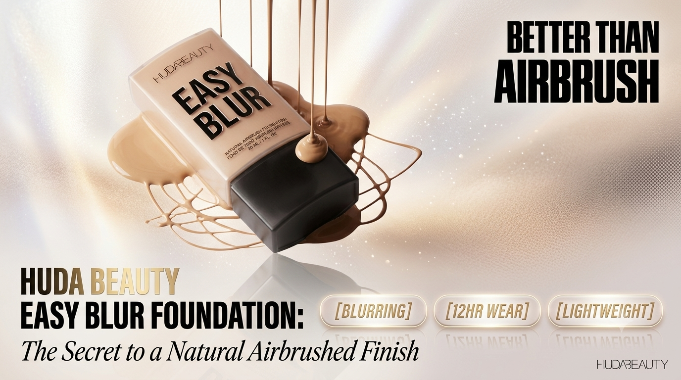 Huda Beauty Easy Blur Foundation The Secret to a Natural Airbrushed Finish