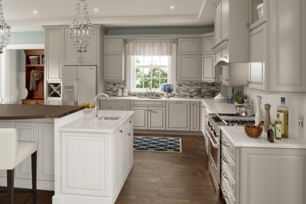 Antique white kitchen island