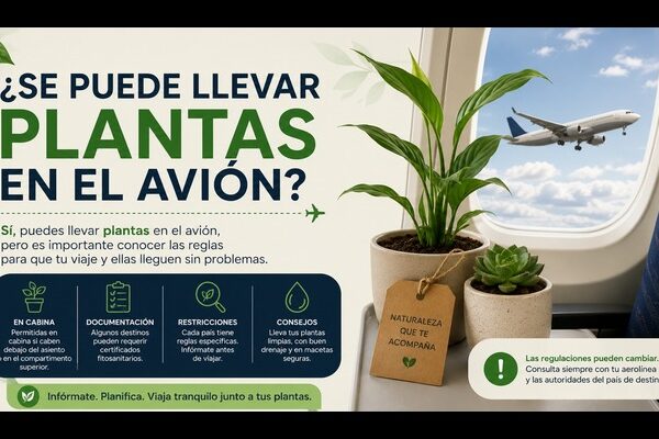 se puede llevar plantas en el avion