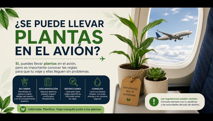 se puede llevar plantas en el avion