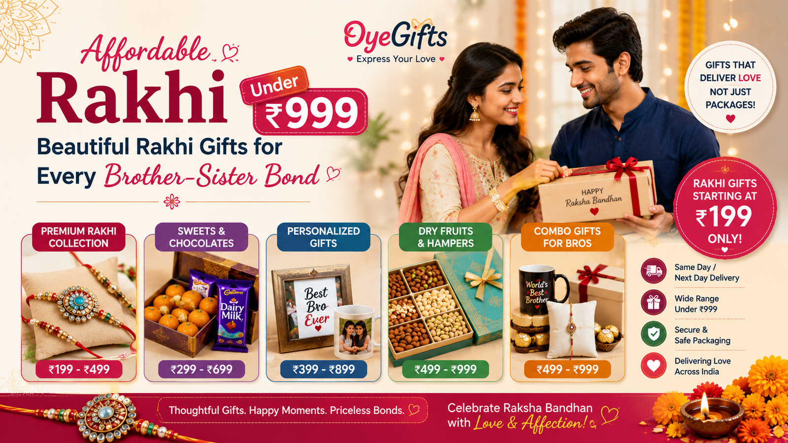 Affordable Rakhi Under ₹999: Beautiful Rakhi Gifts for Every Brother-Sister Bond