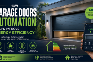 Smart garage door automation for improved home energy efficiency