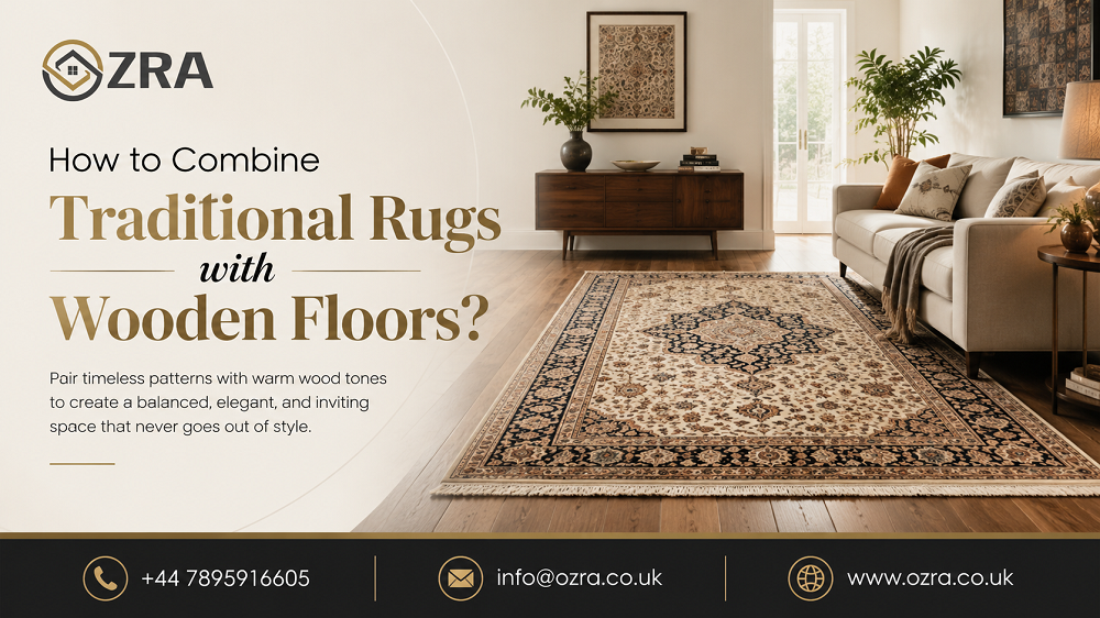 Combine Traditional Rugs with Wooden Floors