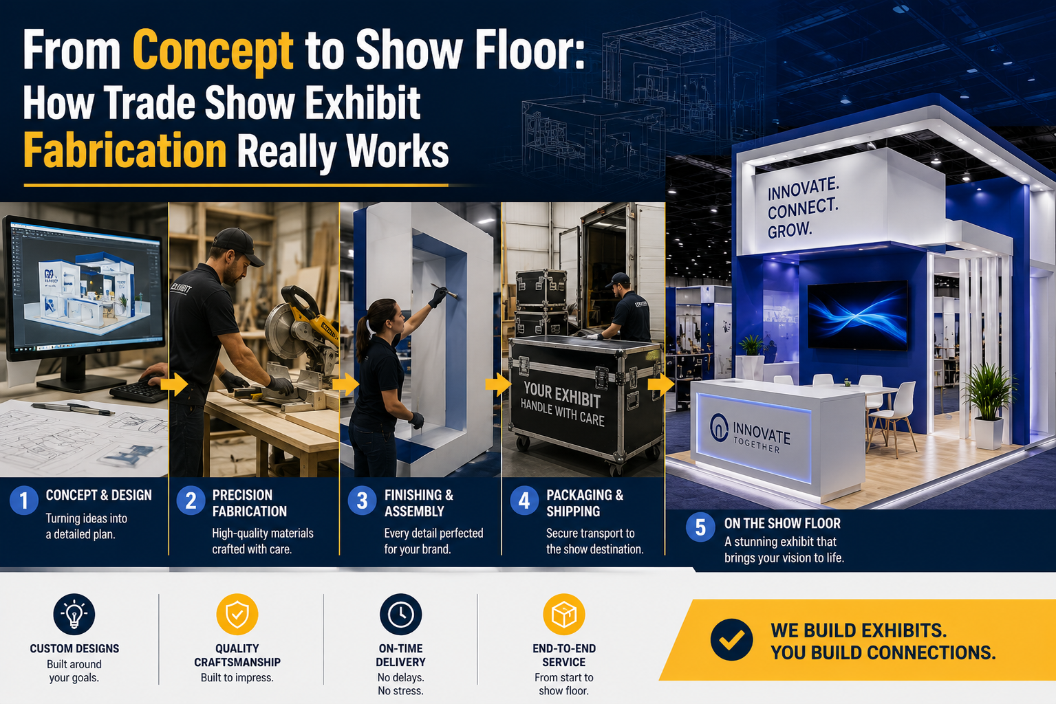 From Concept to Show Floor How Trade Show Exhibit Fabrication Really Works