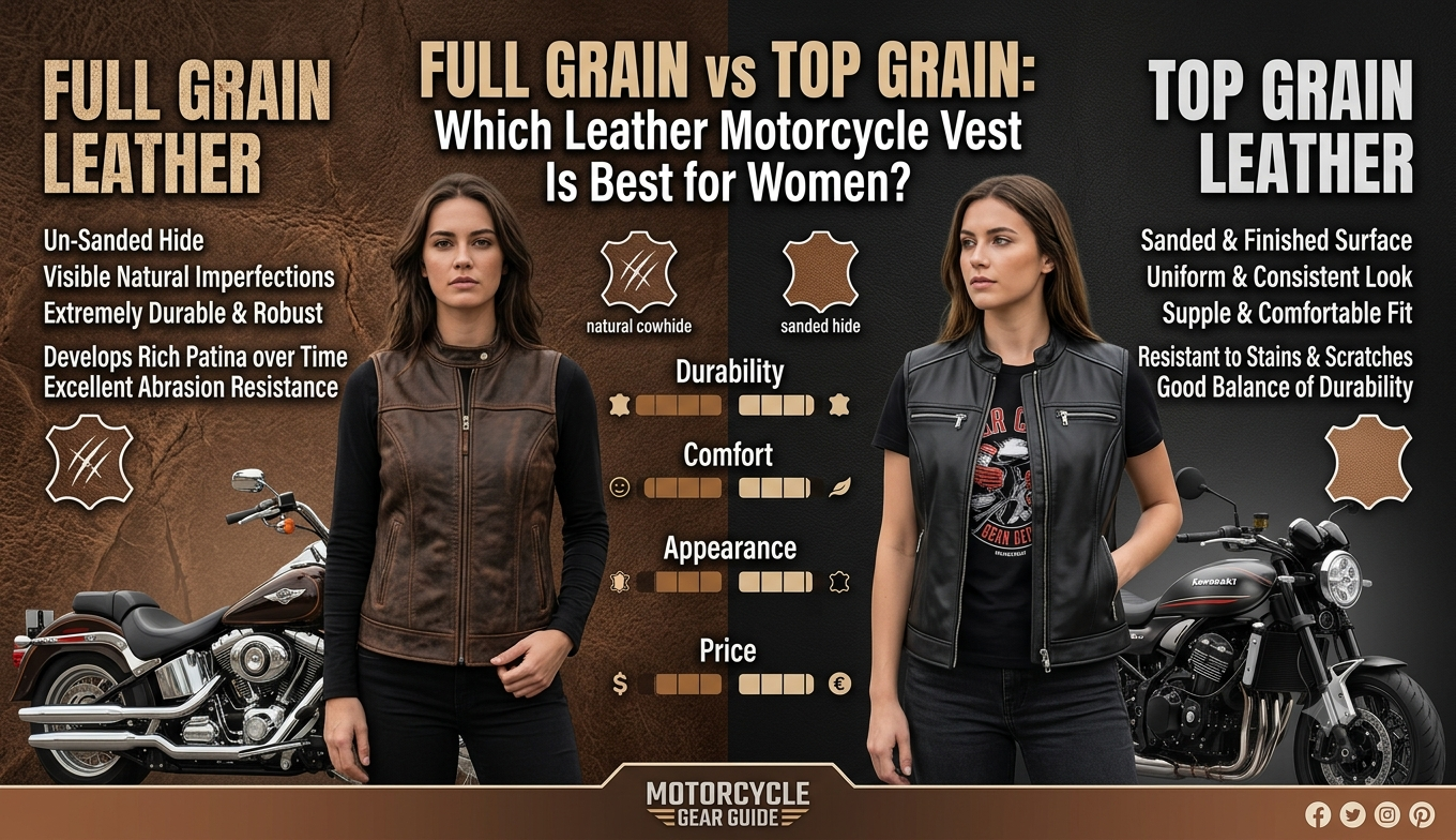 Full Grain vs Top Grain Which Leather Motorcycle Vest Is Best