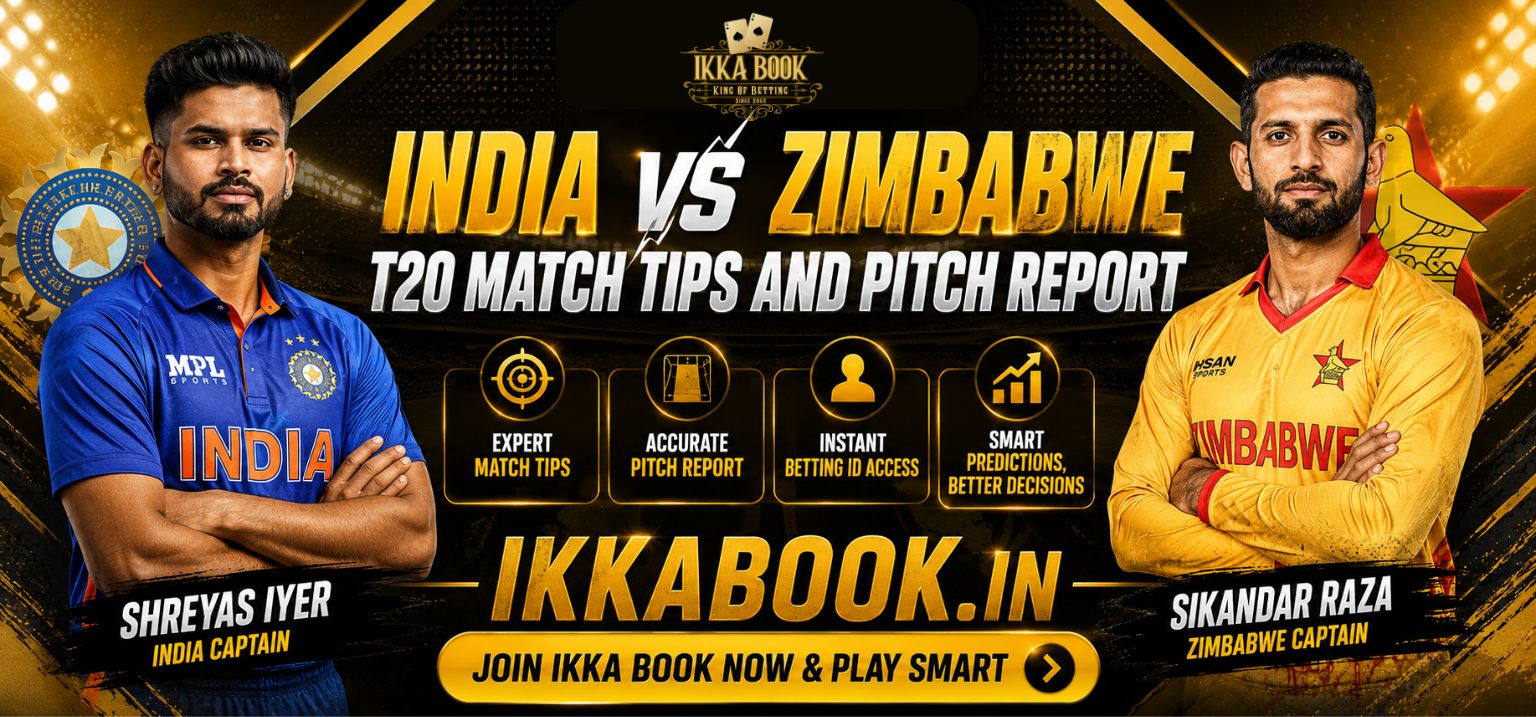 Get India vs Zimbabwe T20 Match Tips and pitch reports by Ikka Book
