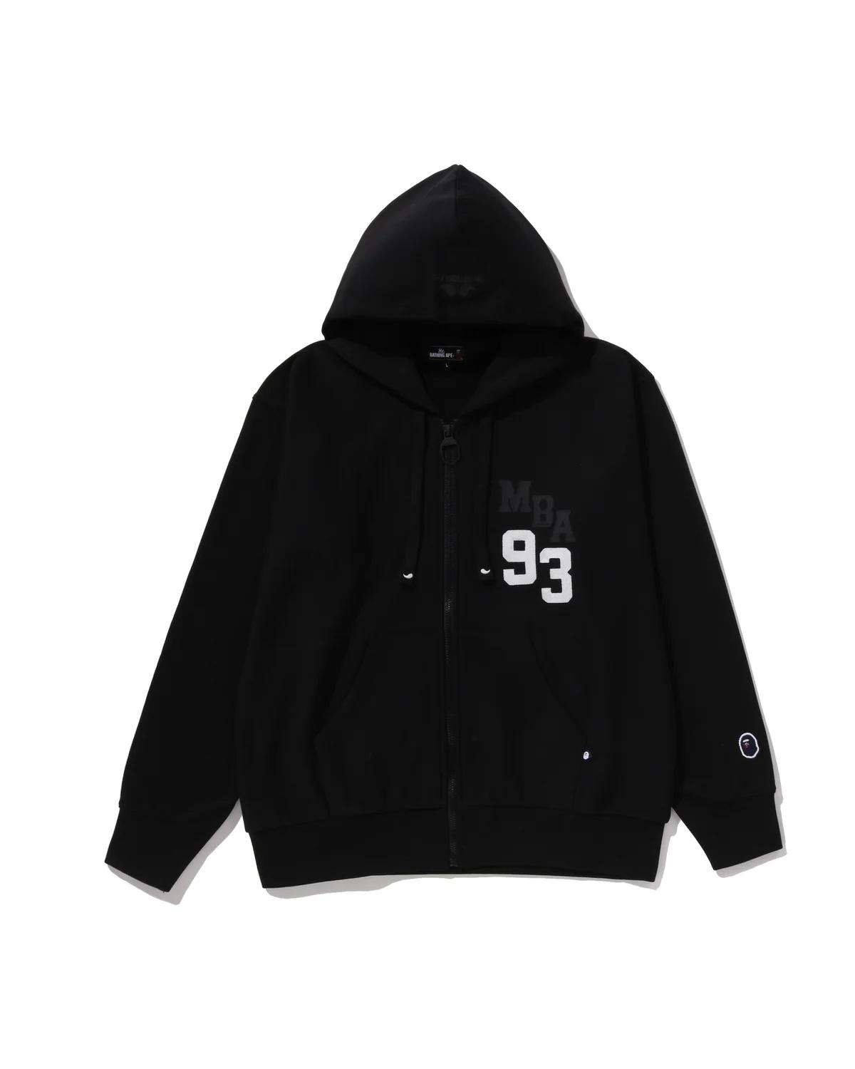 MBA 93 Zip Up Hoodie Black