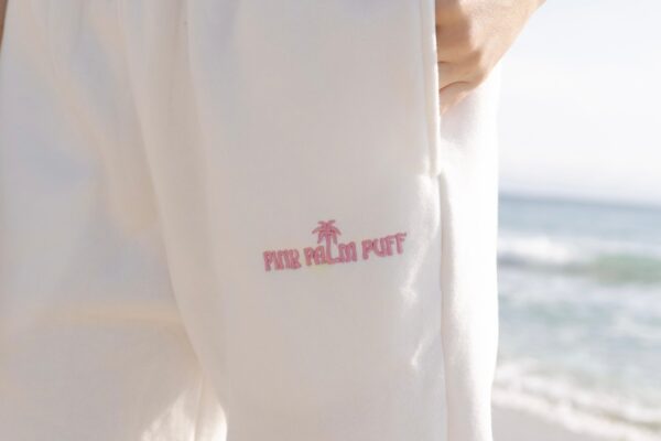 Pink Palm Puff Classic Sweatpants in Pink Opal