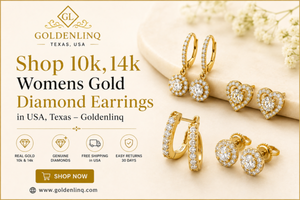 Shop 10K & 14K Women's Gold Diamond Earrings in USA, Texas