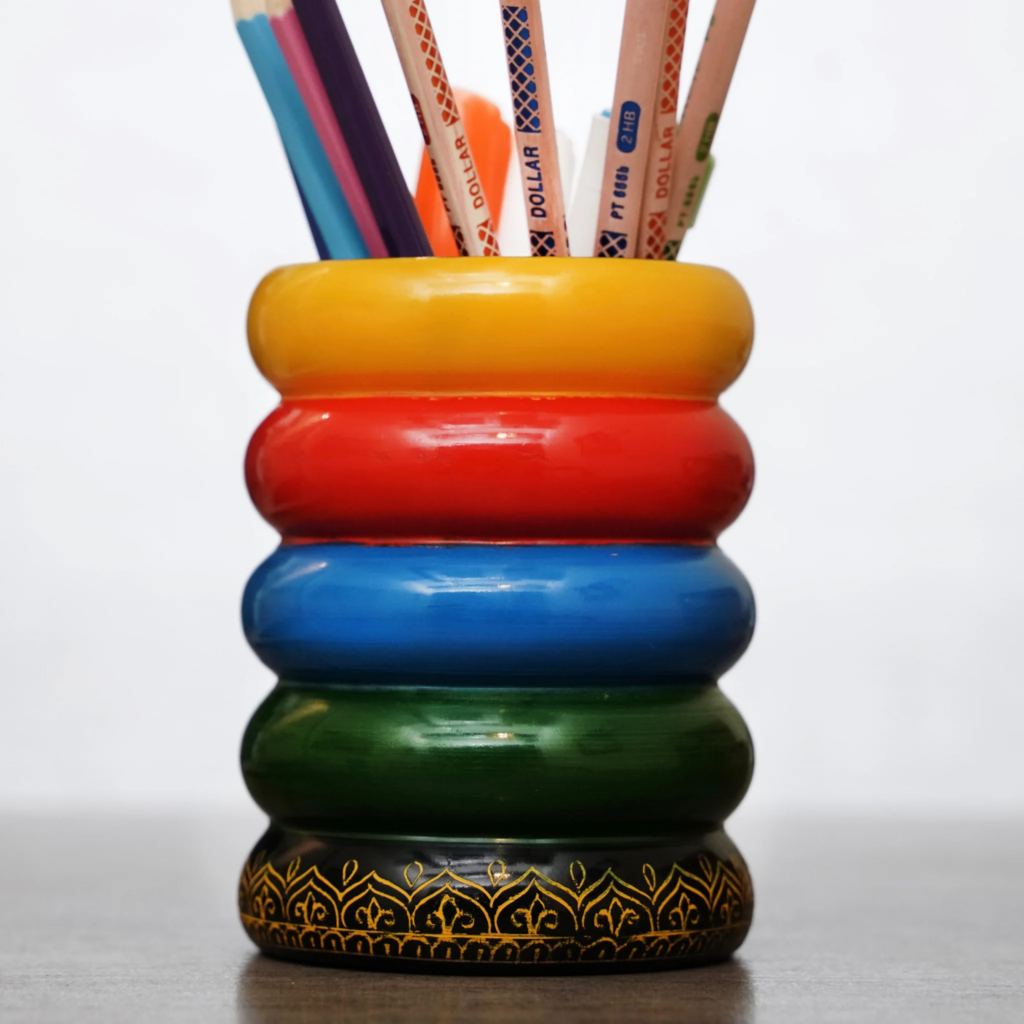 buy online handmade wooden pen holder in Pakistan