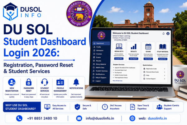 DU SOL Student Dashboard Login 2026: Registration, Password Reset & Student Services