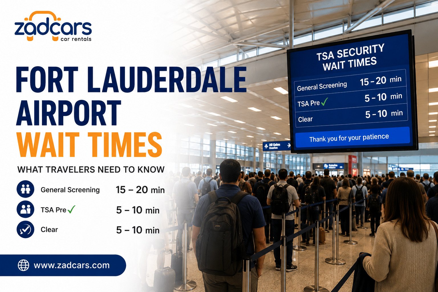 fort lauderdale airport wait times