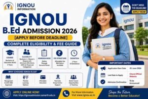 IGNOU B.Ed Admission 2026