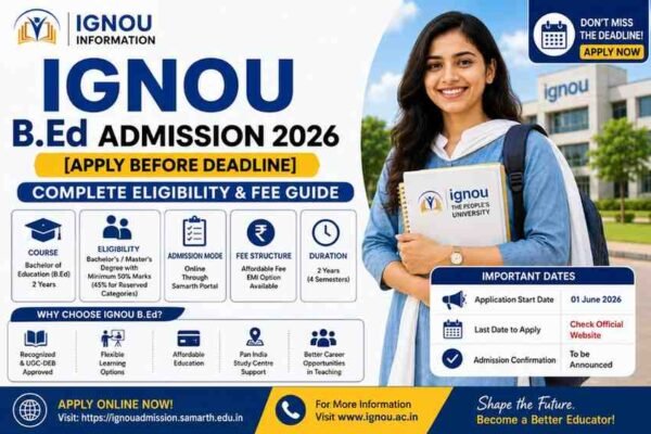 IGNOU B.Ed Admission 2026
