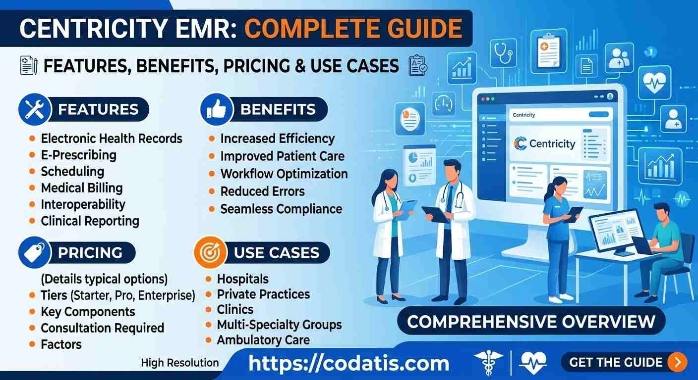 Centricity EMR complete guide infographic - codatis.com