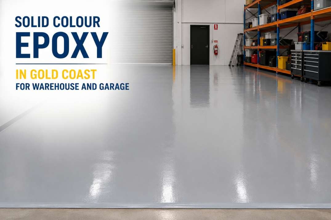Solid Colour Epoxy in Gold Coast for Warehouse and Garage