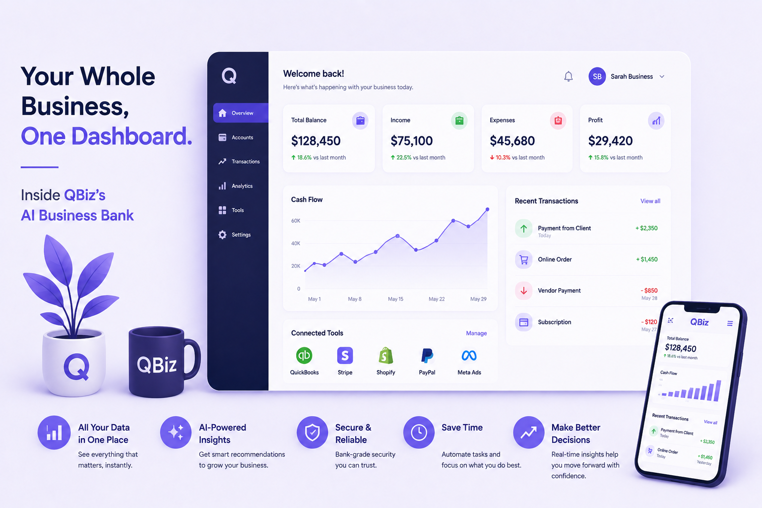 Your Whole Business, One Dashboard: Inside QBiz’s AI Business Bank