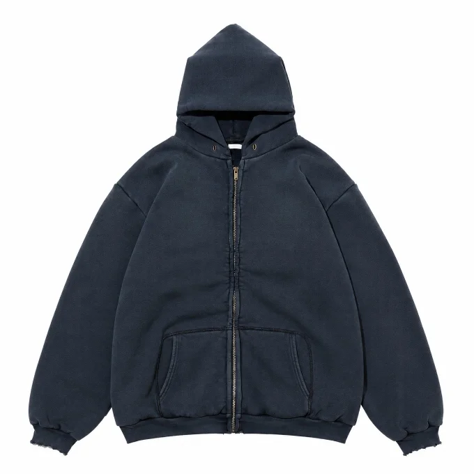 A.PRESSE Vintage US Navy Zip Hoodie
