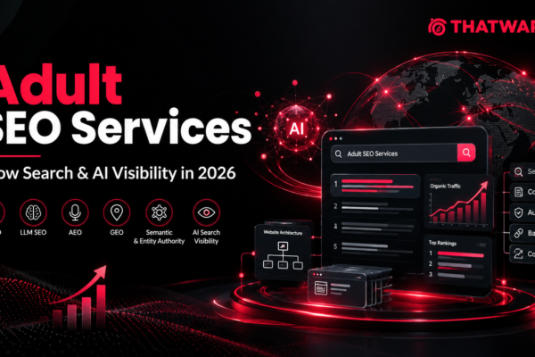 Adult digital marketing strategy with AI search analytics