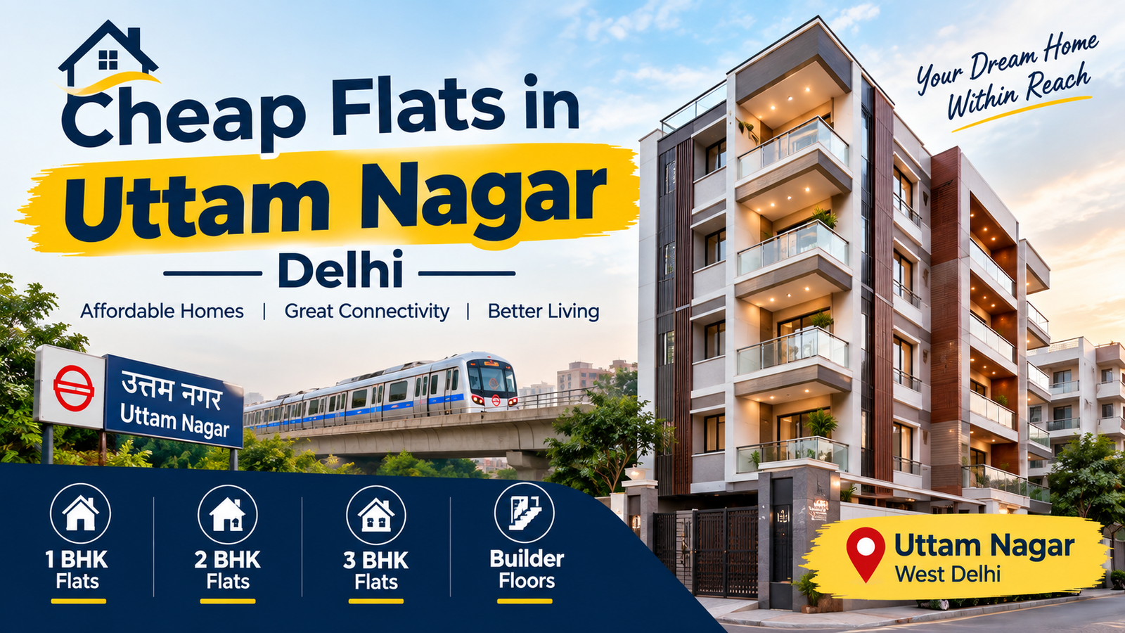 Cheap Flats in Uttam Nagar
