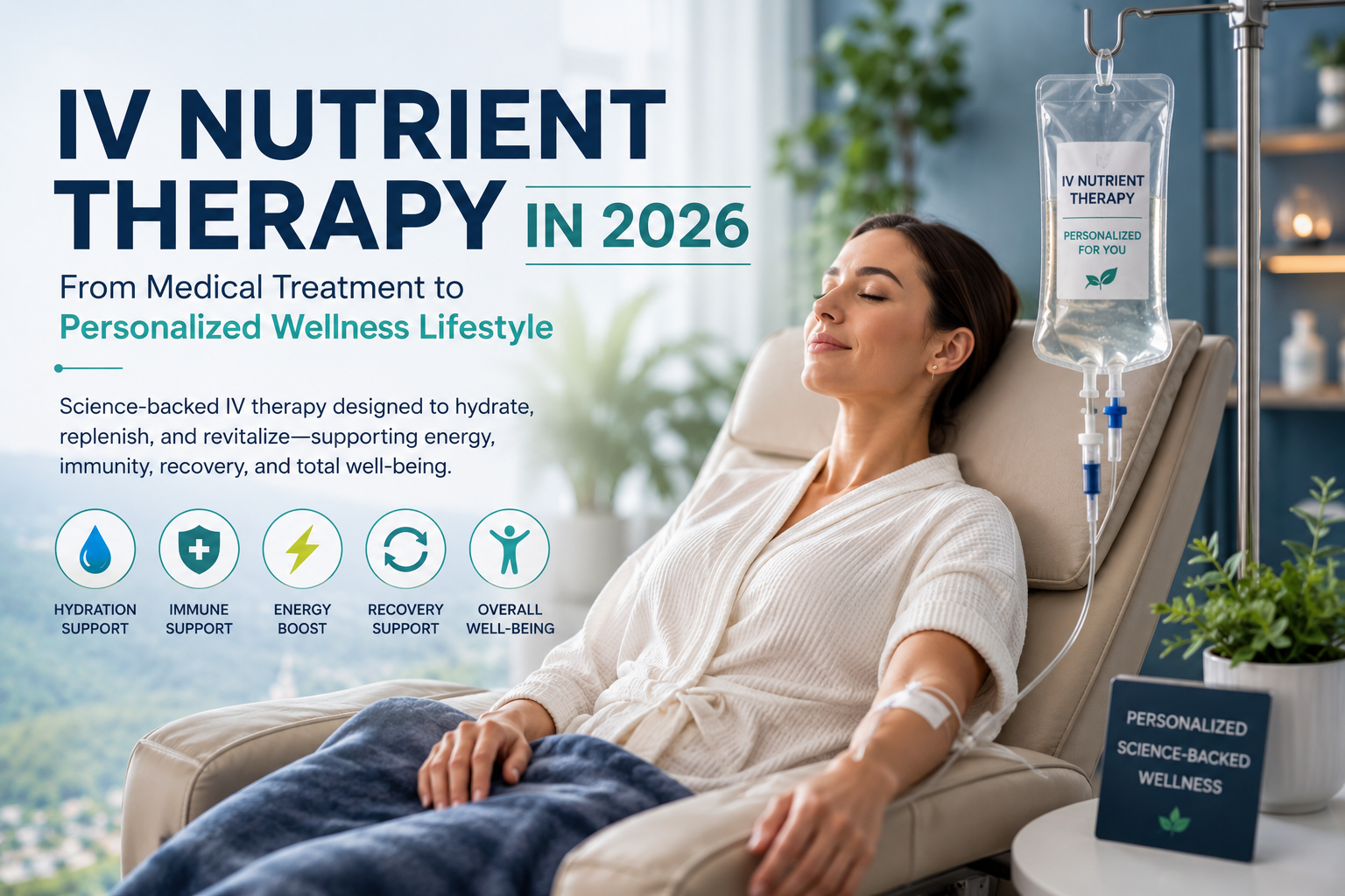IV nutrient therapy title is featured on this image.