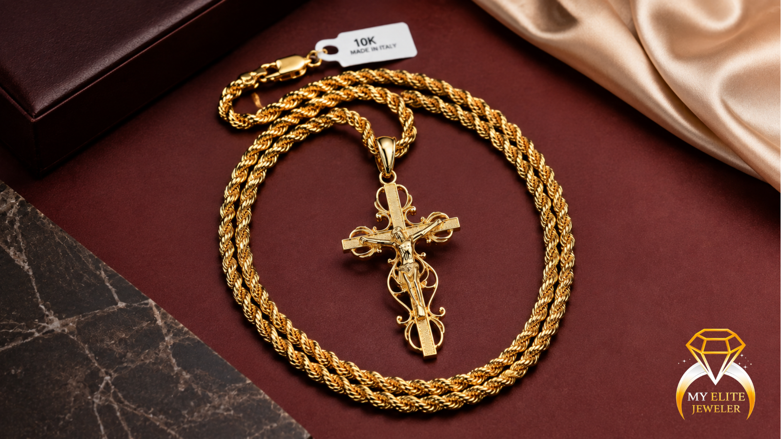 Buy 10K 14K Cuban Chain Rope Chain in Texas USA–My Elite Jeweler