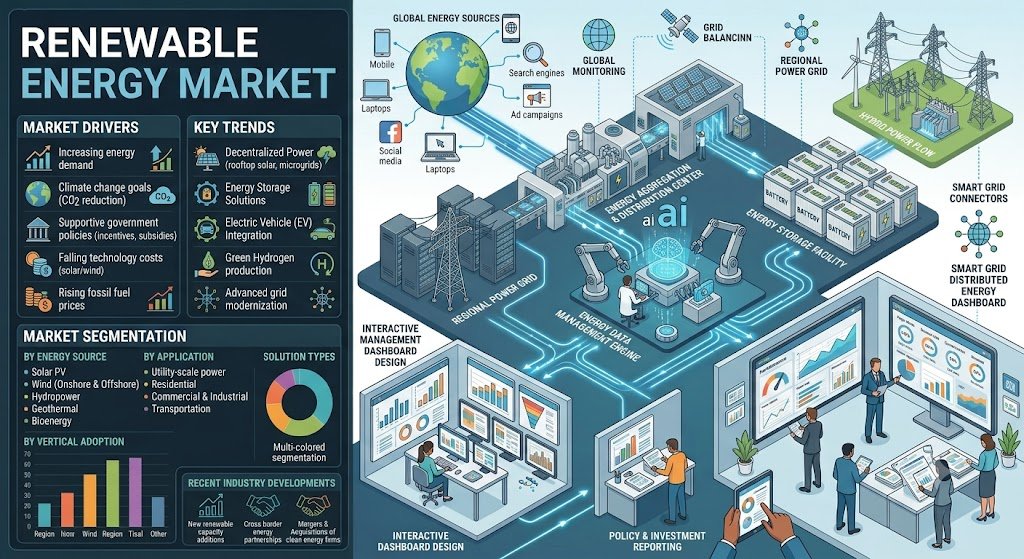 Renewable Energy Market Size, Share and Growth Forecast 2026-2034