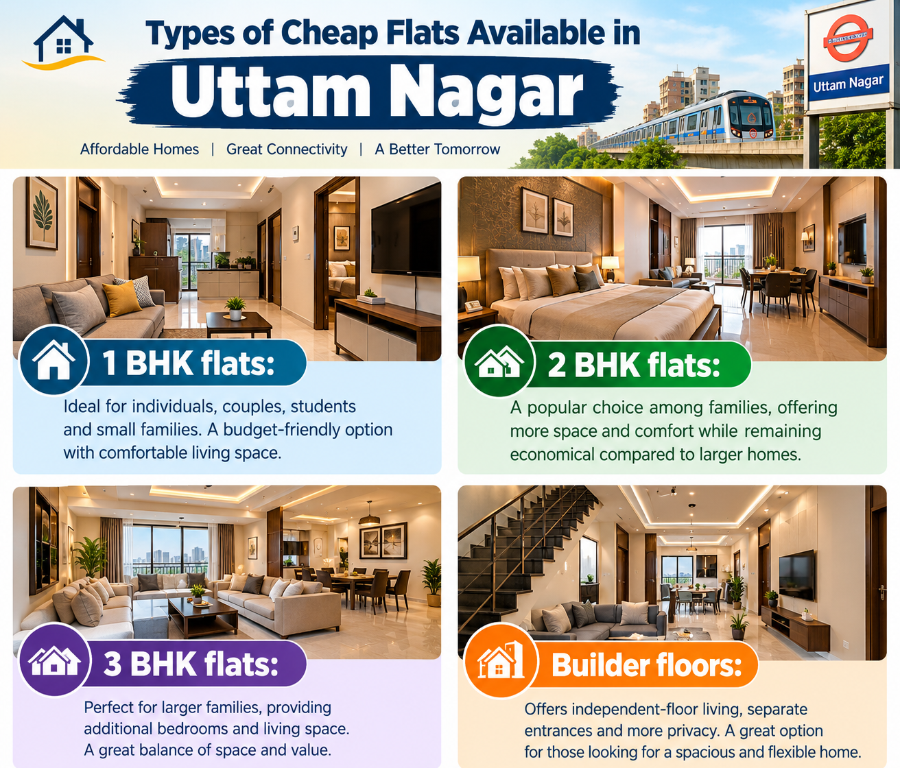 cheap flats in uttam nagar