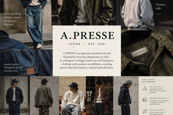 A.PRESSE Vintage Menswear Lookbook