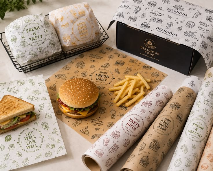 Custom printed greaseproof paper