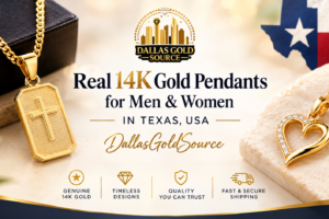 Real 14K Gold Pendants for Men & Women in Texas, USA