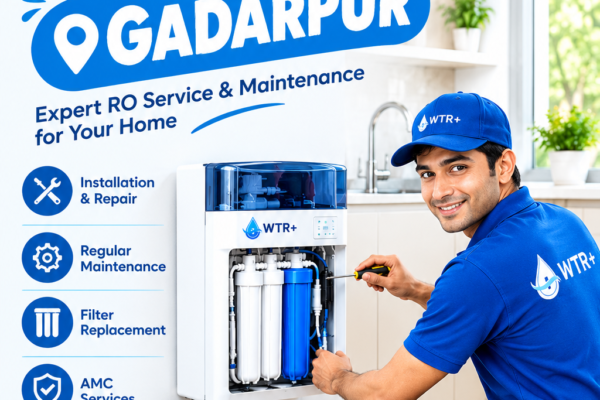 RO services in Gadarpur by WTR+ for water purifier installation, repair, maintenance, filter replacement, and AMC services.