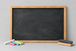 blackboard and chalk